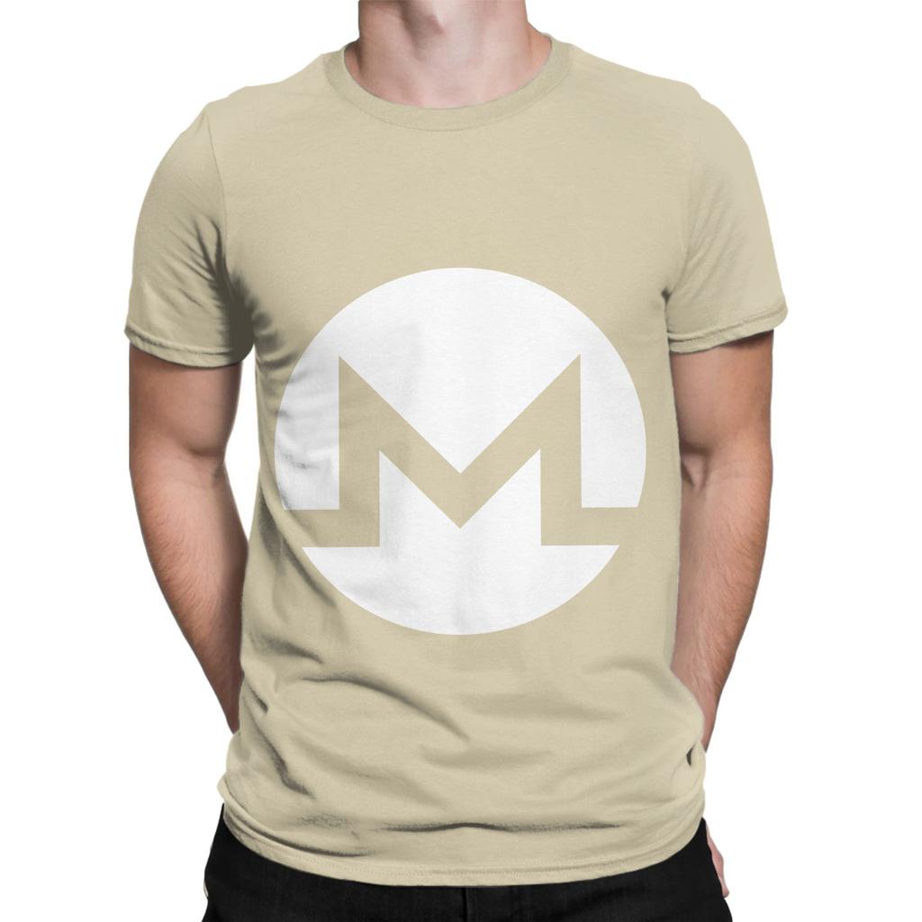 White Monero Xmr Logo Design Funny Graphic 100 Cotton TShirt Monero Xmr Tees Tops For Unisex