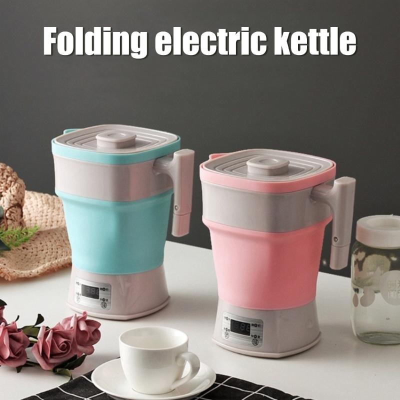 Silicone Electric Kettle 800ML Heating Kettle Foldable Kettle Silicone Texture for Rapid Heating for Home and Travel