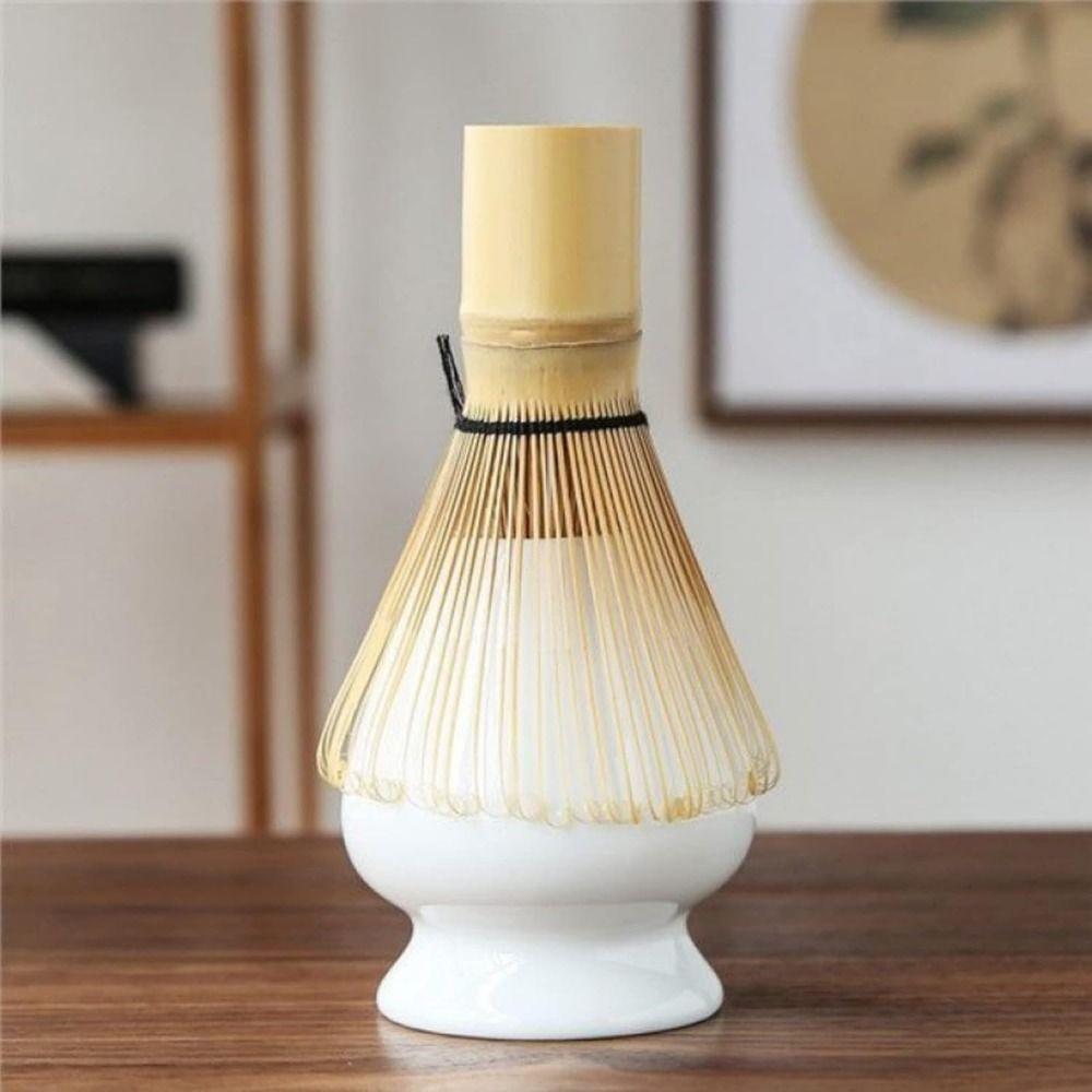 Vintage Matcha Whisk Stand Durable Smooth Surface Chasen Stand Traditional Solid Color Ceramic Holder Tea Set Accessories