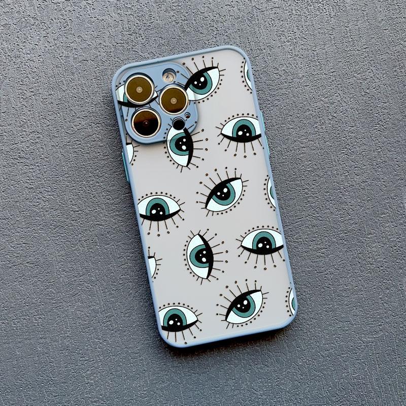 Creative Eyes Eyelash Phone Case For iPhone 11 12 13 Mini Pro Max 15 Pro Max 14 16 Pro Max Plus X XS XR 7 8 Plus SE2 Back Covers