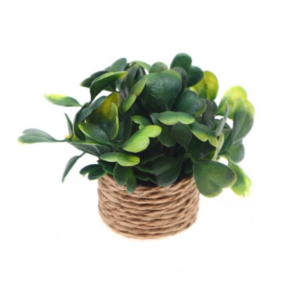 Miniatur-Bonsai-Pflanzen-Requisiten Topfpflanzen-Dekoration Künstliche Grüne Pflanzen für Puppenhaus Schreibtischregal Mini-Heimdekorationen Miniatur-Bonsai-Töpfe