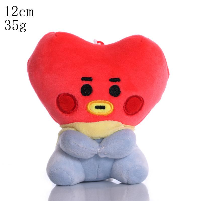 Hot  Animal Cartoons Baby Pendant Plush Keychain Toys Bangtan Boy Groups Peluches Cartoon Backpack Decoration Dolls Girls Gifts