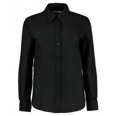 Langärmlige Oxford-Bluse für Damen/Damen am Arbeitsplatz