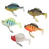 5pcs Soft Fishing Lures for Bass 18g 8cm Paddle Tail Swimbaits with Spinner Artificial Fishing Bait Lifelike Fishing Lures Kit 