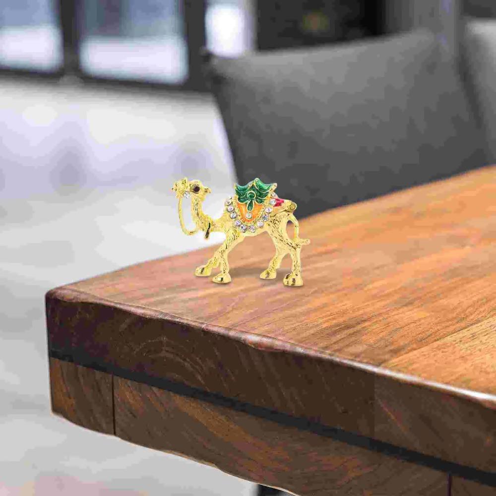 Exquisite Camel Jewelry Box Luxury Animal Trinket Box Desktop Camel Figurine Display Holders