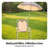 Chair with Umbrella Shaded Beach Sturdy for Fishing, Campers