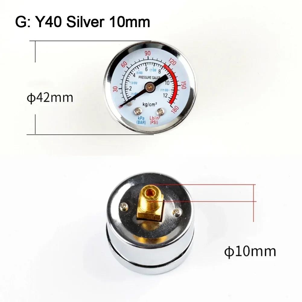 Y40 Y50 0-180PSI Gas Water Fuel Liquids Meter Pressure Gauge For Air Compressor