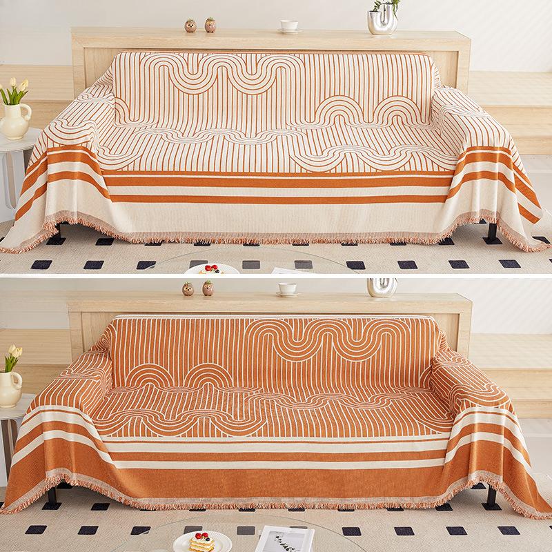 Sofa Towel All-season Universal Cover Cloth with Full Cover and Double-sided Use, Chenille Universal Cover, Anti Cat Paw Sofa Mat