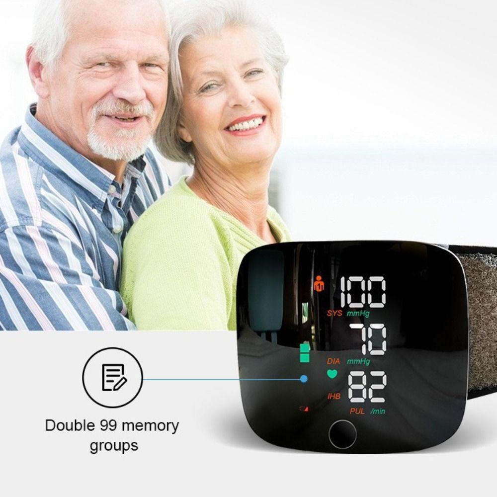 Smart Touch Heart Rate Monitor LCD Screen Sphygmomanometer  for Home Use