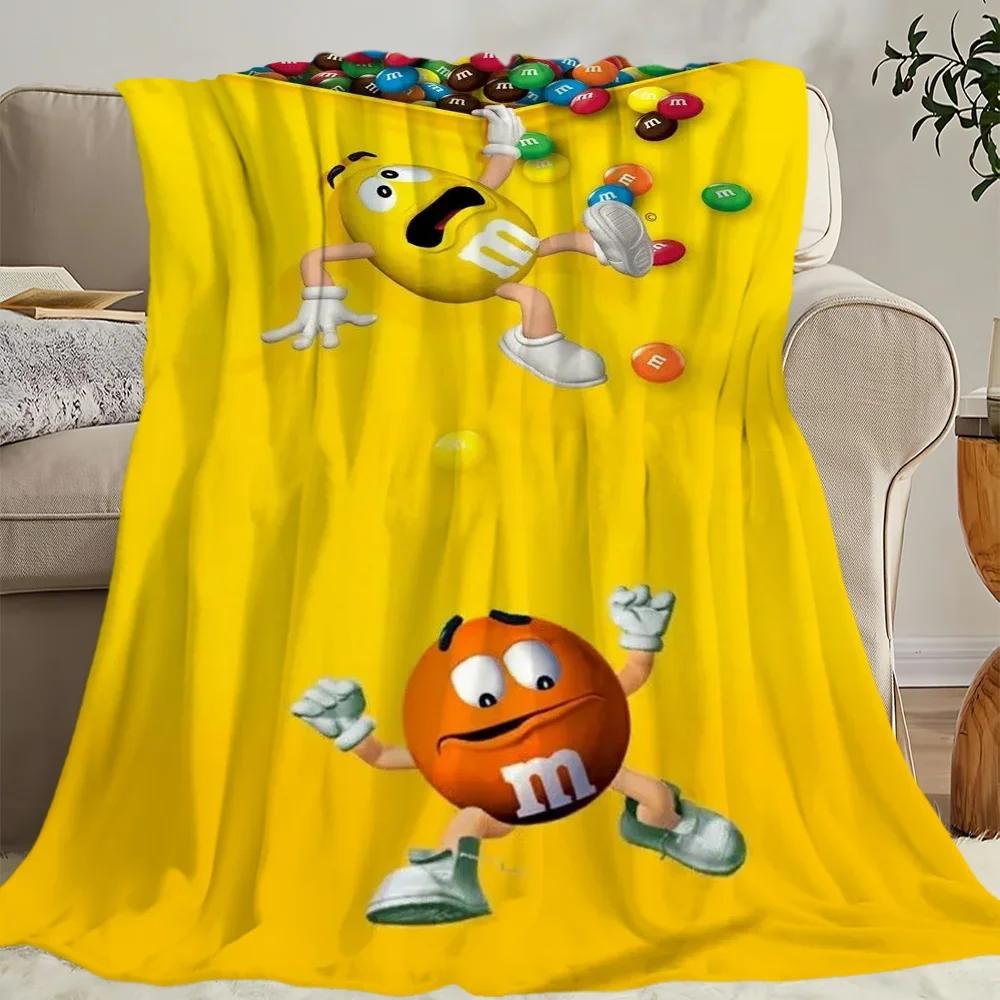 Lustige M-M&M-M’s Skikomfort warm Weich Zuhause Kinder Mittagessen Decke Geeignet für Wohnzimmer Büro Tägliches Reisen Geschenke