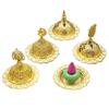 Mini Portable Arabic Incense Burner - Middle Eastern Style, Golden Tower Metal Aromatherapy Burner