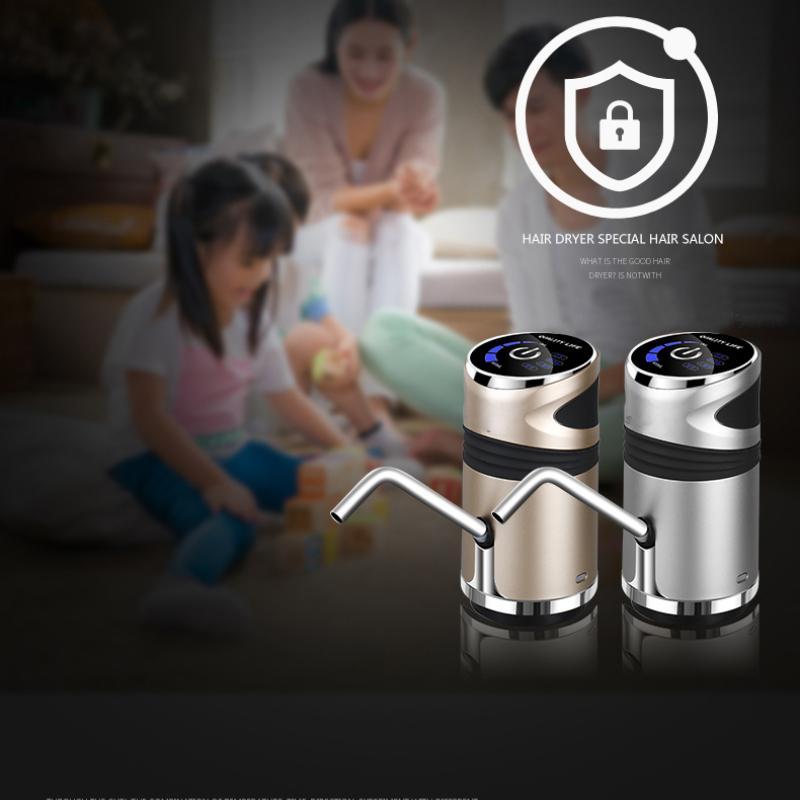 Electric Water Bottle Pump USB Charging Automatic Water Dispenser Pump Wireless Household