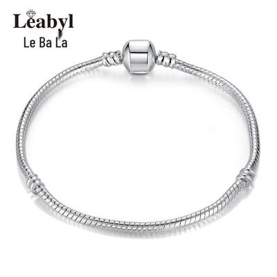Antikes Silber Schlangenkettenarmband Kompatibel mit Pandora Perlen
