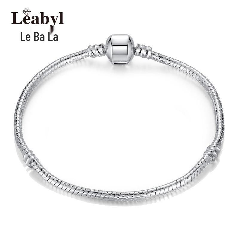 Antique Silver Snake Chain Bracelet Compatible with Pandora Beads