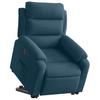 Electric Recliner Chair with Rising Function Blue Velvet