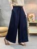 Spring 2026 Linen Elastic-Waist Wide-Leg Pants: Artistic, Versatile, Casual, Comfortable