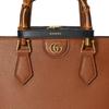 Gucci Diana Bamboo Double G Logo Solid Leather Tote Bag Women tote bags Brown 750394-UAAAY-2548