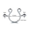 2 Stück/Los Chirurgenstahl Fake Sexy Brustwarzen-Clip-Ringe Charm Faux Brustwarzen-Schutz Nicht-Piercing-Ringe Körperschmuck für Frauen Geschenk