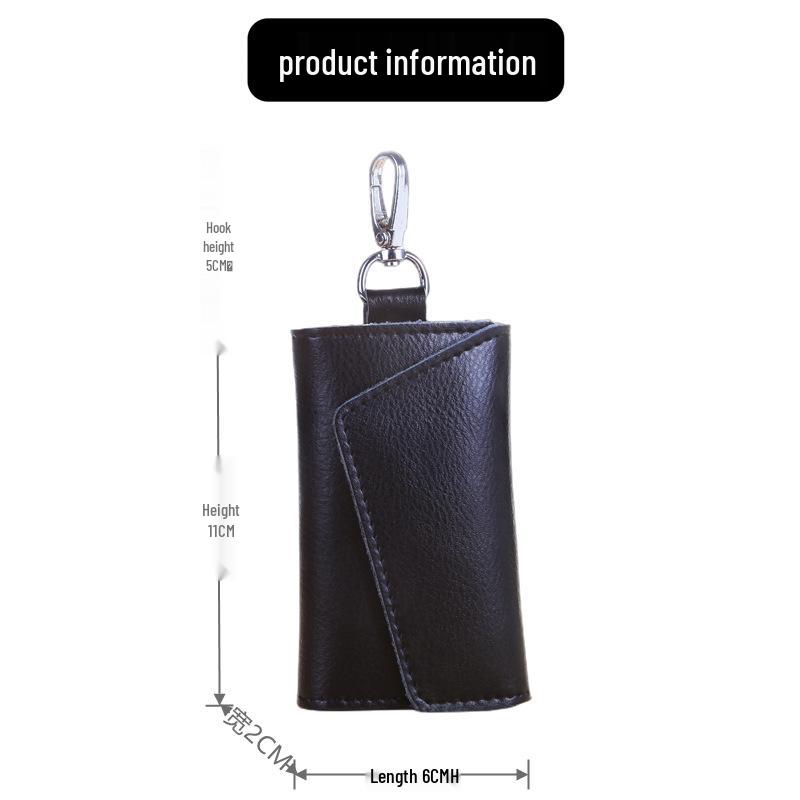 Cowhide Large Capacity Multi-functional Key Holder Pouch
