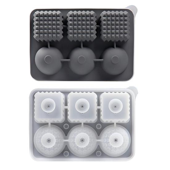 Whiskey Ice Cube Tray Silicone Ice Mold for Large Ice Balls Cubes Flexible Easy Release BPA-Free Dishwasher Safe Ice Cube Maker