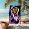 1 Stück Sailor Moon Strandtuch, Bequem und Dick, und Schwimm-/Bade-/Picknick-/Camping-Handtuch, Geeignet für Strände am Meer