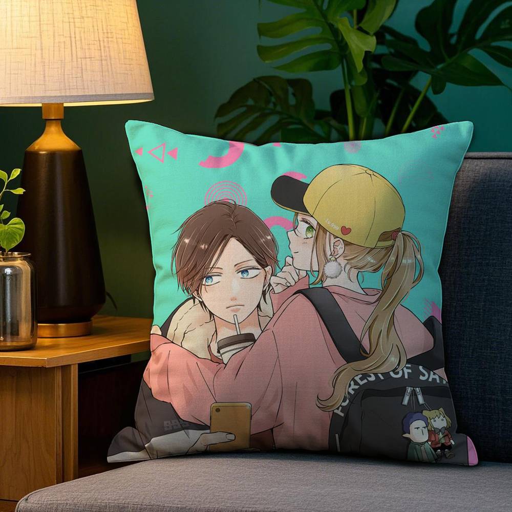 Můj milostný příběh s Yamada-kunem na Lv999 Povlak na polštář Pohovka Obývací pokoj Ložnice Oboustranný tisk Polštář Povlak na polštář pro zdřímnutí