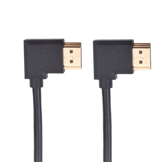 DOONJIEY Right Angle HDMI-compatible Male to Male AV Converter Adapter Cable Cord for HDTV