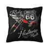 Motorcycle Ride The Historic Route Cushion Cover Cm Polyester Throw Pillow Case Bedroom Decoration Sofa Pillowslip