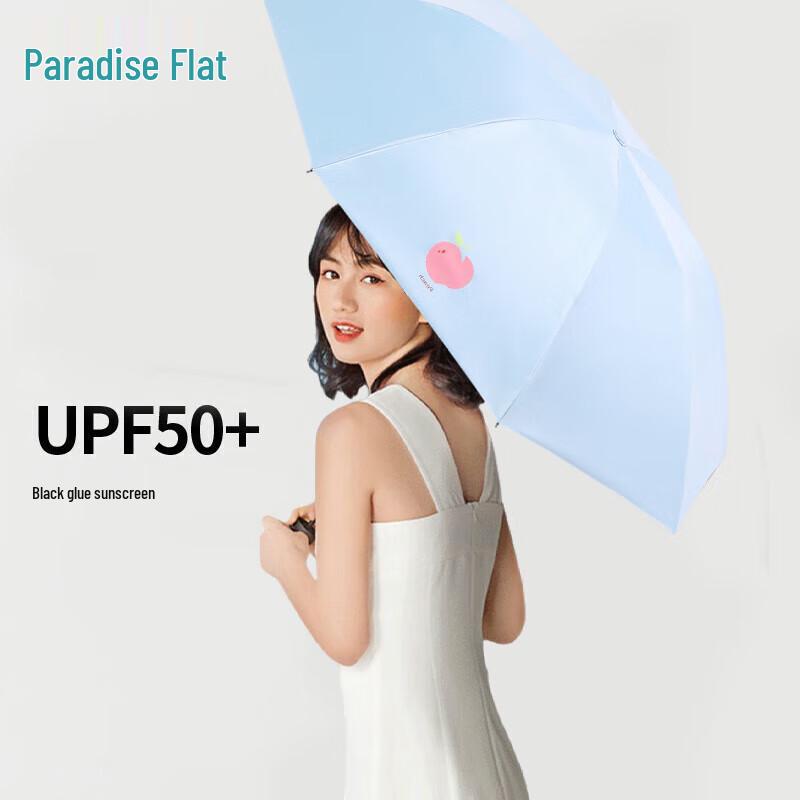 Heaven Semi-Automatic Three-fold Sun Rain Umbrella