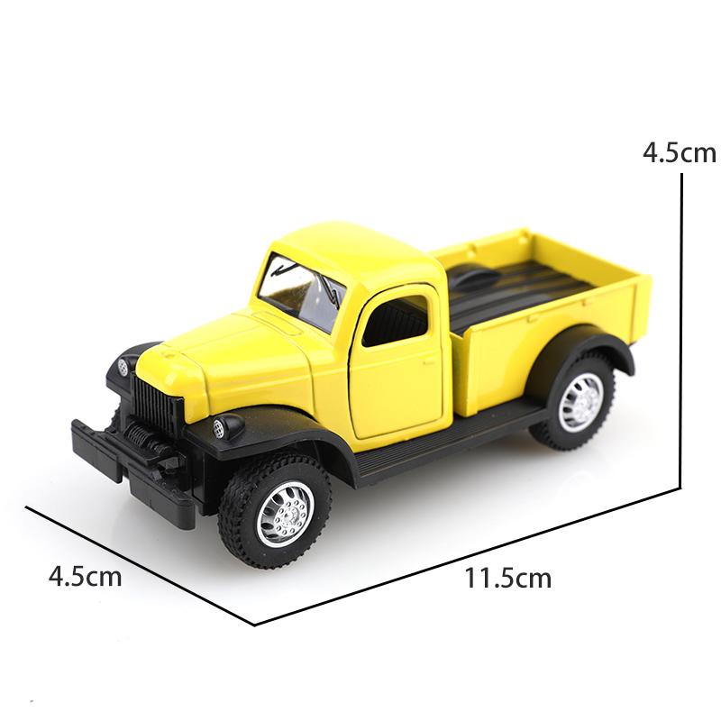 (Eingetütet)1:38 Klassischer Retro-Pickup, Legierungs-Modellauto, Simuliertes Fahrzeug, Niedlicher Kinder-LKW, Spielzeugmodell für Jungen, Auto-Dekorationen
