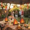 6 Set Fake Fire Fake Fireplace Campfire Flame 12 Inch 3D Cardboard Campfire Centerpiece Artificial Cardboard Fireplace Decoration