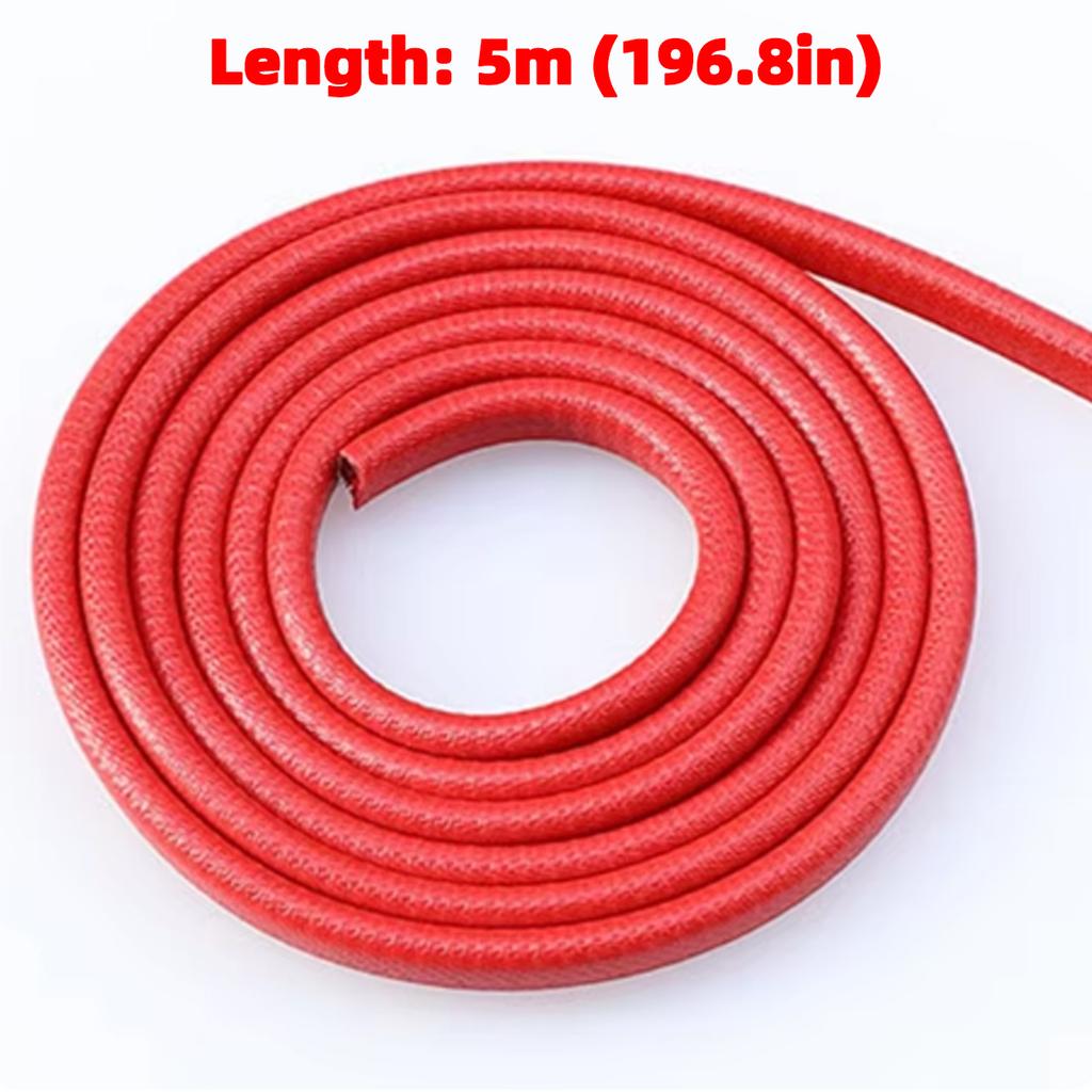 5m Car Anti-Collision Decorative Strip Universal U-Shaped Protection Door Side Seal Built-In Steel Plate Anti-Collision Strip Interior Mirrors 6