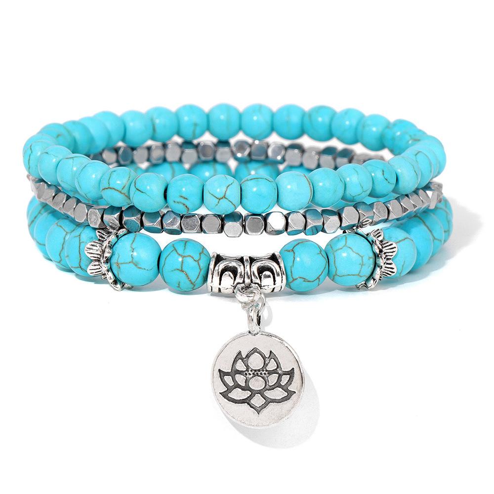 JYL TS Bracelet Women s  Lotus Pendant Promotes Purity And Spiritual Growth FK1739-19CM розовый фуксии