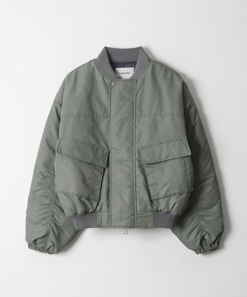 Dthirtyone Volume Padded Ma-1 Bomber Jacket (Olive)