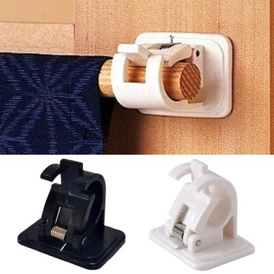 Shower Curtain Hanger Clip Beautiful Compatible with Rods of Various Sizes Long-lasting Curtain Rod Holder Sturdy Construction Fixed Clamp