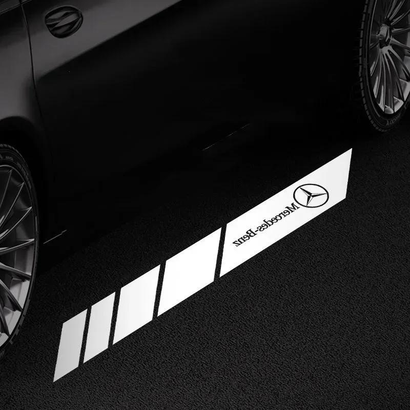 

C200 E300 Hot 2026 New For Benz Auto Carpet Lamp AMG Logo Light Angel Wing For Mercedes-Benz C Class W205 E Class W213 GT Welcom