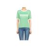 Ganni Ss23 Letter Print Round Neck Short Sleeve T-Shirt Women tops Green T3352-484