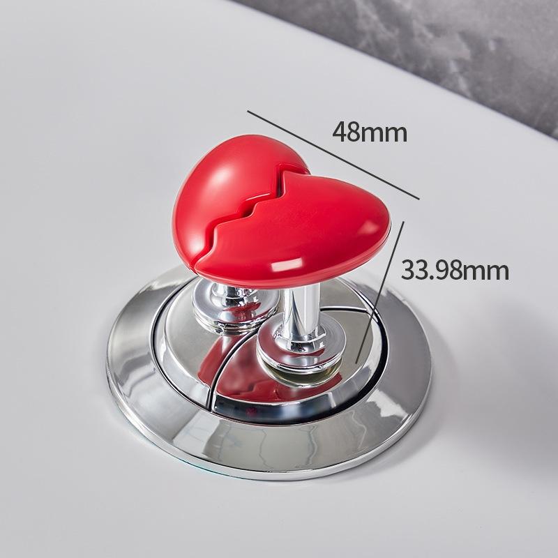 Toilet Presser Heart Shape Handle Love Toilet Press Button Bathroom Water Tank Buttons Push Switch Bathing Room Tool Accessories