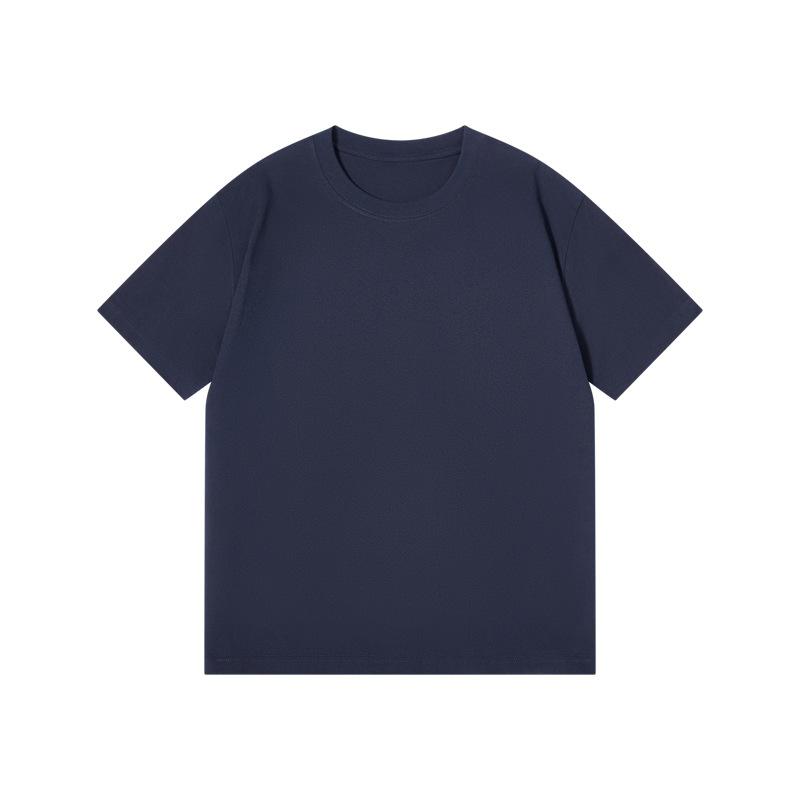 Cotton Short Sleeved T-shirt Women's Shoulder Round Neck Top Solid Color Half Sleeved Base Shirt Clothes