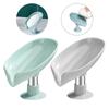Tragbarer, rutschfester Seifenhalter in Blattform, Seifenschale für Badezimmer, Dusche, Küche, Abfluss, Spüle, Schwamm, Aufbewahrungsregal, Saugnapfschale