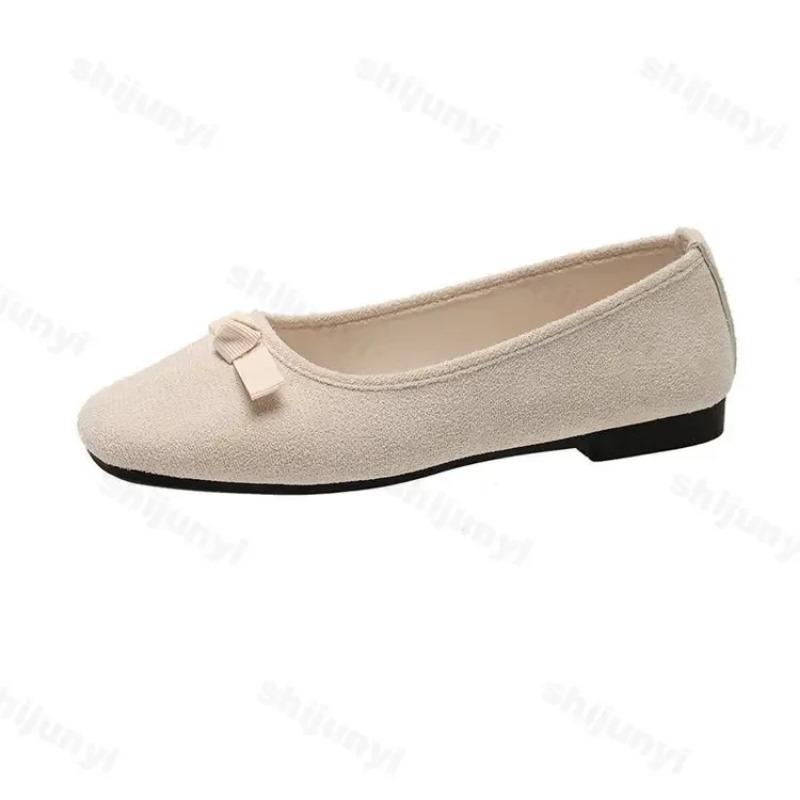 Fashion Bowknot Women Mary Jane Shoes  New Designer Flats Retro Style Ladies Comfort Slip-on Soft Sole Ballerina Shoes