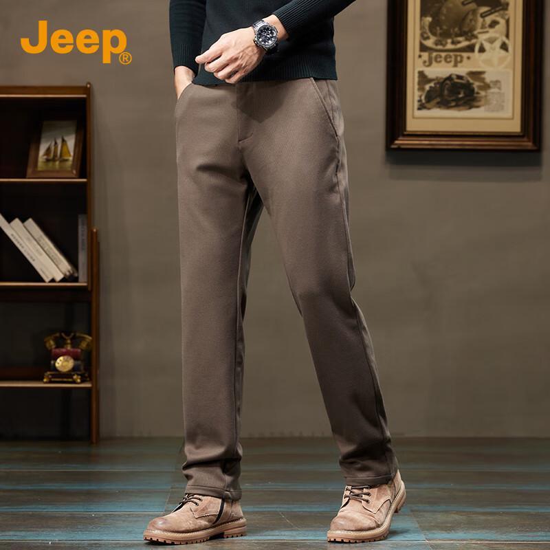 Jeep Men's 2025 Autumn Business Casual Straight-Fit Pants