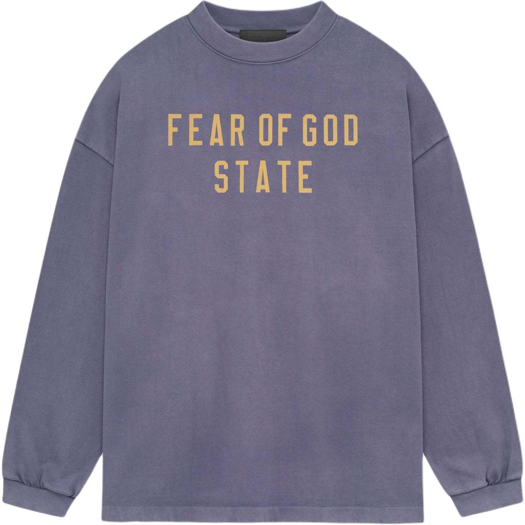 Fear of God Essentials Heavy Long-Sleeve Tee Lavender Men Tops Purple 125BT242017F