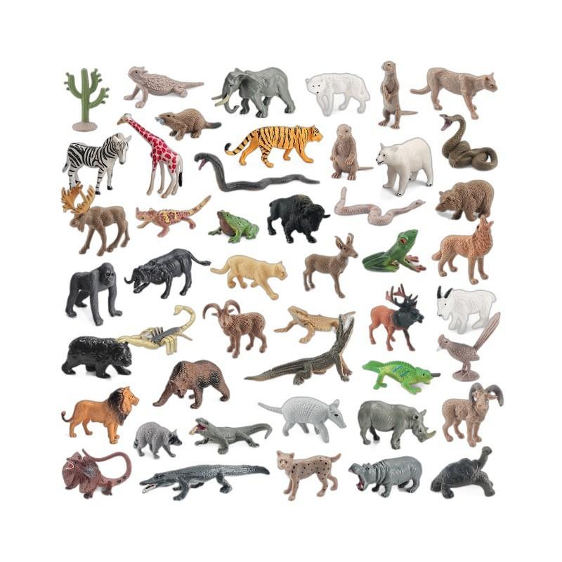 Pvc Chameleon Elephant Lion Figurines Set With Static Design For Classroom Teaching And Home Decor