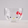 Cute Cartoon Cat Glass Bowls Set Thickened Clear Bowl Heavy Duty for Home Use Perfect for Snacks Fruits and Desserts