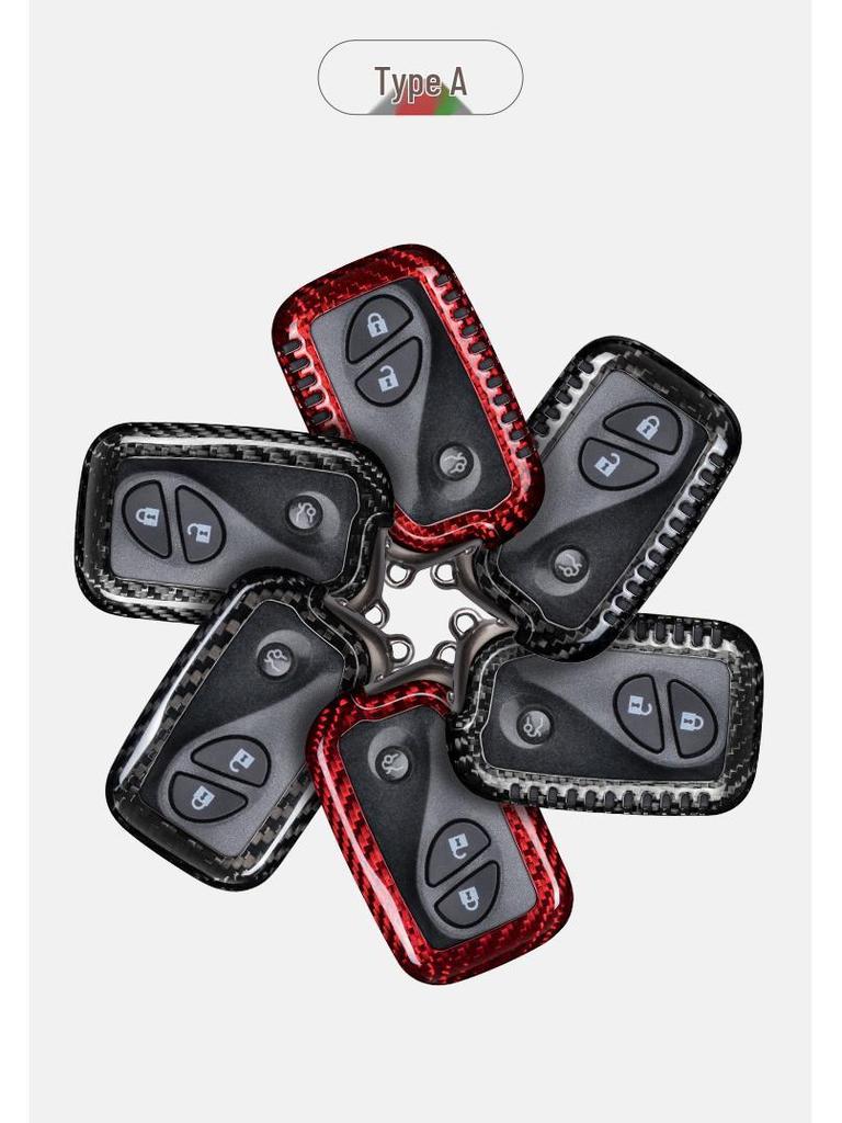 Carbon Fiber Key Case for Lexus: Compatible with ES300, RX, NX300, NX200t, UX260h Models