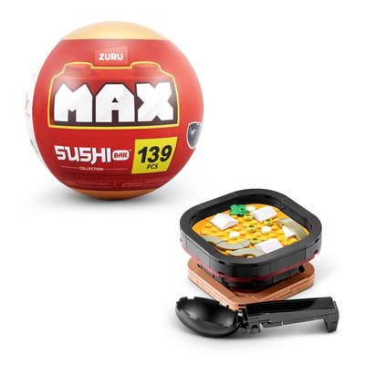 ZURU Max Premium Sushi Bar: Miso-Suppe 139-teilige Miniatur-Baustein-Sammlung Kapselspielzeug, Authentisch