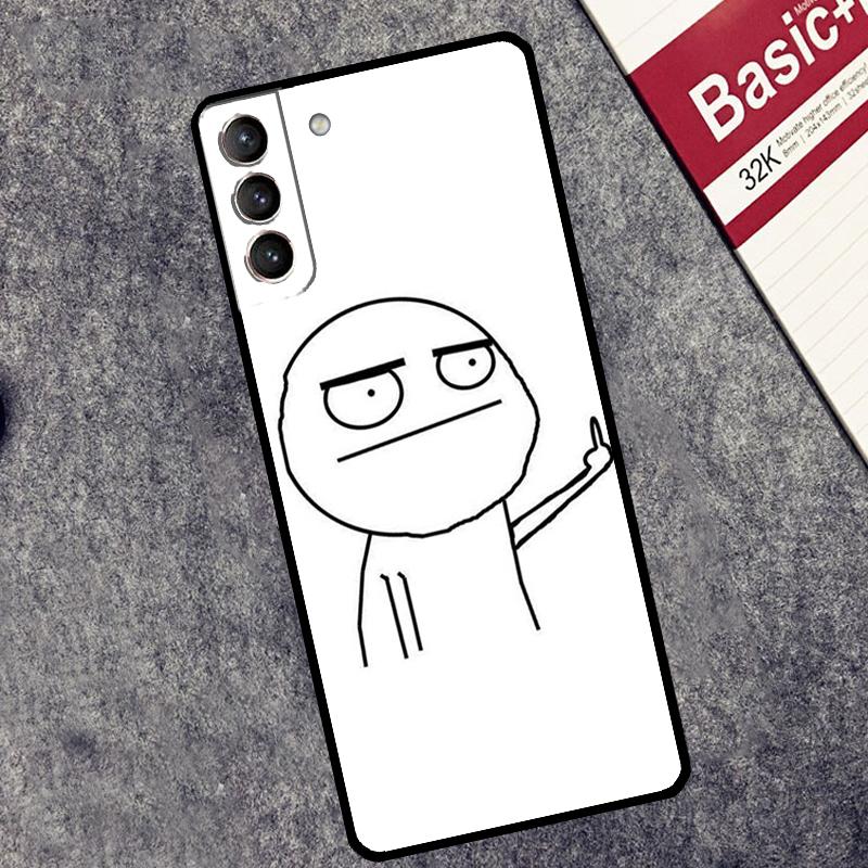 Funny Man Middle Finger Case For Samsung Galaxy S26 S25 S24 Ultra S20 FE S21 S22 S23 Plus S10 S25 FE Cover Couqe