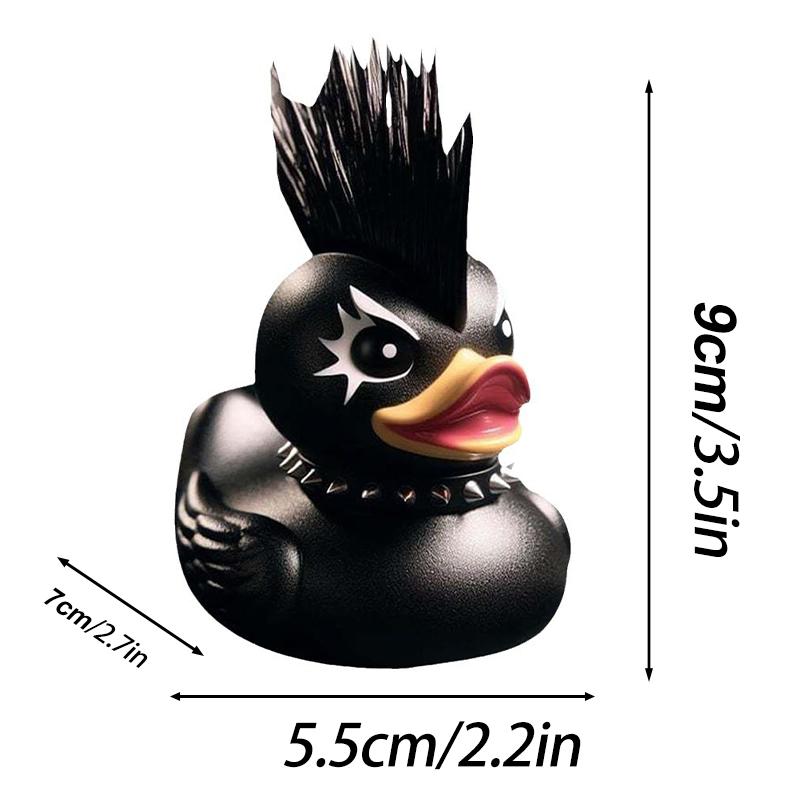 1PC Duck Statue Indoor Gothic Sculpture Punk Animal Figurine Resin Statues Desk Decor Collectible Figurines Satan Duck Decor