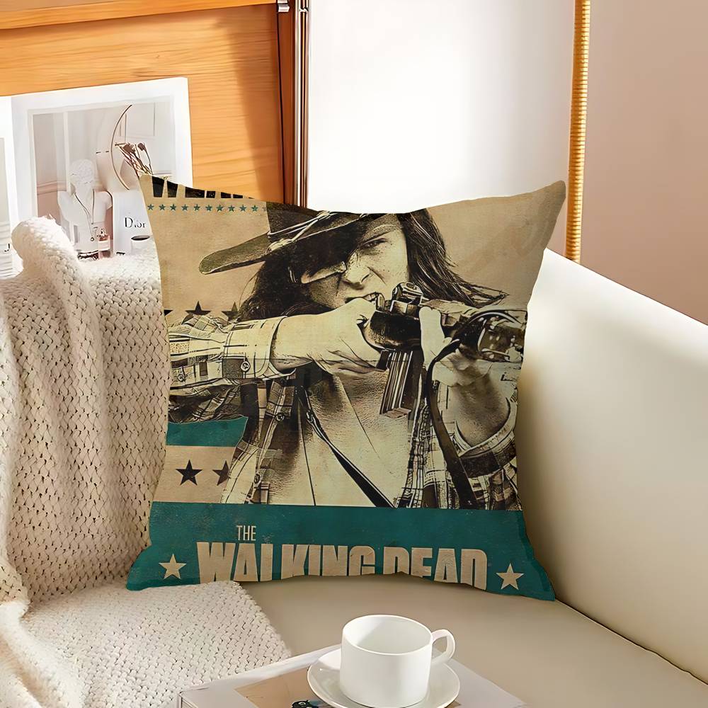 Classic Movie T-the W-walking D-dead Decorative Room Aesthetics Pillow Case Home Decor Bedroom Sofa Bed Couch Pillow Cover
